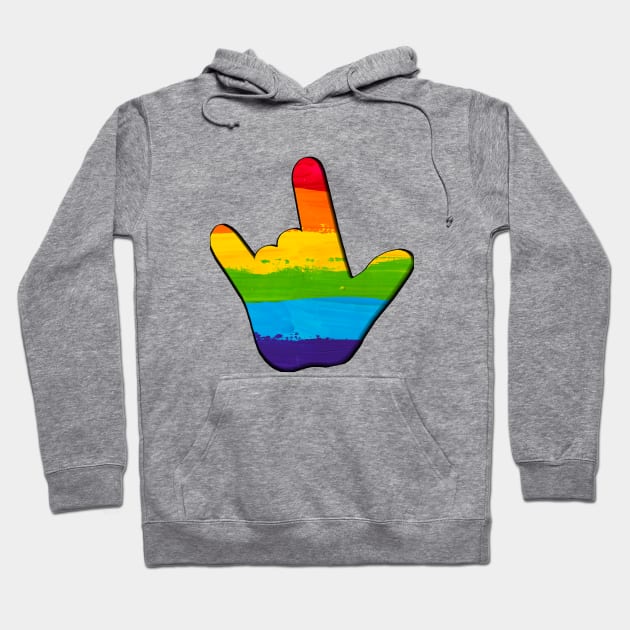 ILY Rainbow Hoodie by MonarchGraphics